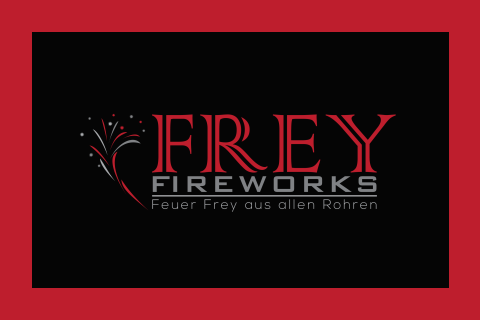 Frey Fireworks UG, Feuerwerk · Lasershow Langenargen, Logo Frey Fireworks UG, Feuerwerk · Lasershow Langenargen, Logo